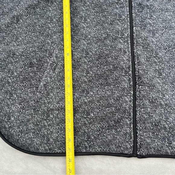 Marina Luna Black Heather Full Zip Cape Jacket Faux Fur Collar - Picture 10 of 10